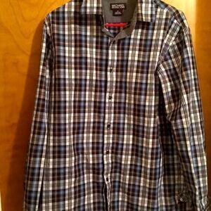 Men’s Michael Kors Button Down Shirt Checkered Size M